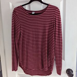 Old Navy Striped High-Low Hem Tunic Sweater